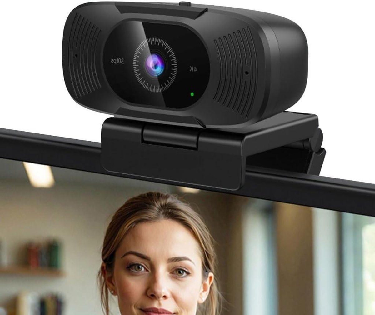 4K Webcam - PC Camera - Video Bellen - Ingebouwde Microfoon - 92° Gezichtsveld - Zwart