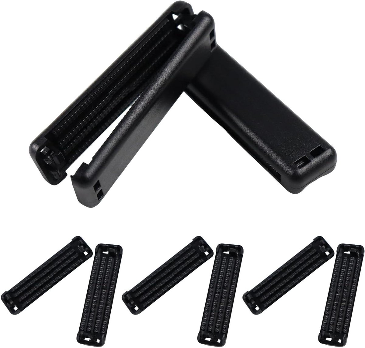 Veiligheidsgordel Versteller - Gordel Clip - Comfortabel Rijden - Drukregelaar Nek - 11.7 cm - Zwart