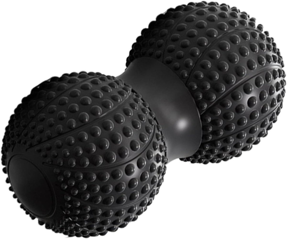 Massagebal - Spierroller - Lichaamsontspanning - Ergonomisch boogontwerp - 7 x 14 cm - Zwart