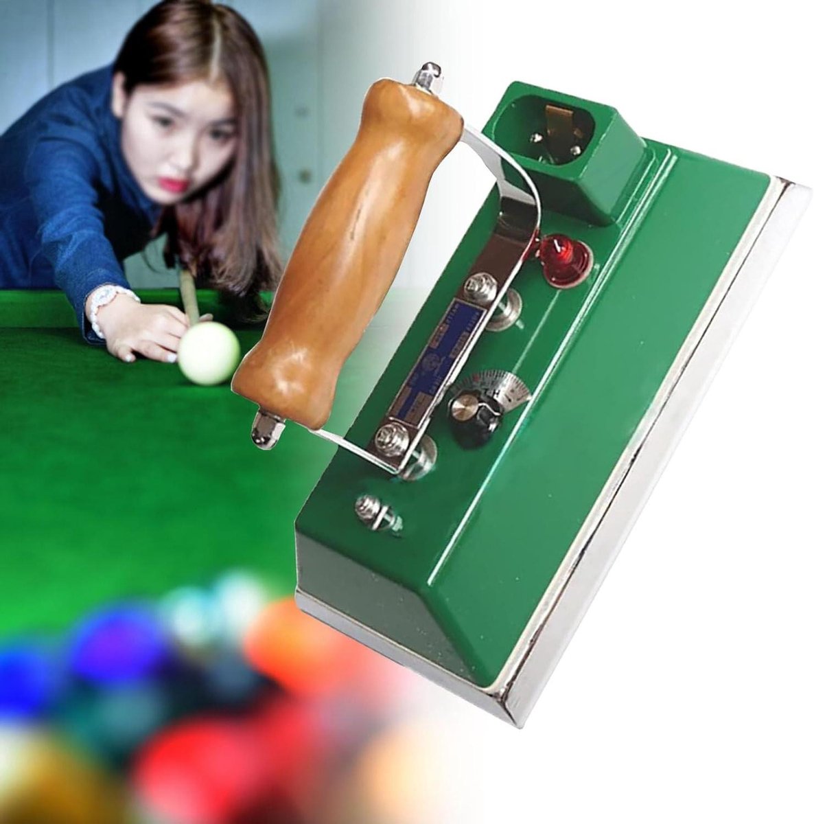 Biljartlaken Strijkijzer - Pooltafel Strijkijzer Tafelkleed - Tafelkleed Onderhoud - Verstelbare Temperatuur - 24.3 cm - Grijs