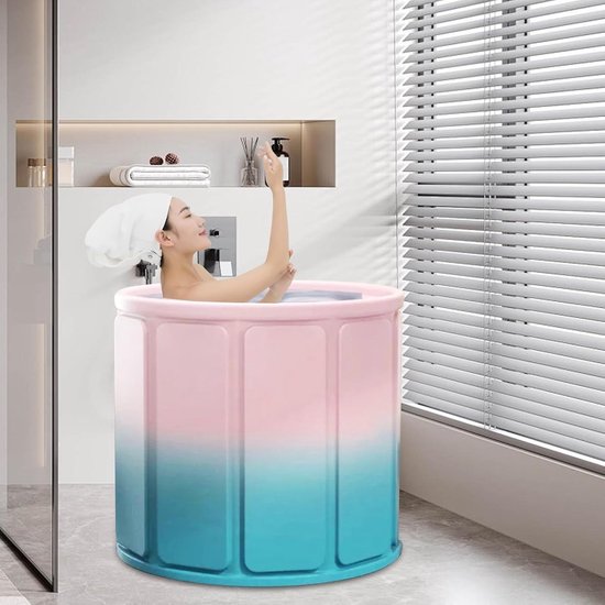 Vouwbad Volwassenen - Draagbaar Bad - Ontspannen Baden - Waterdicht Lekvrij - 70x70x65 cm - Gradient — afbeelding 2