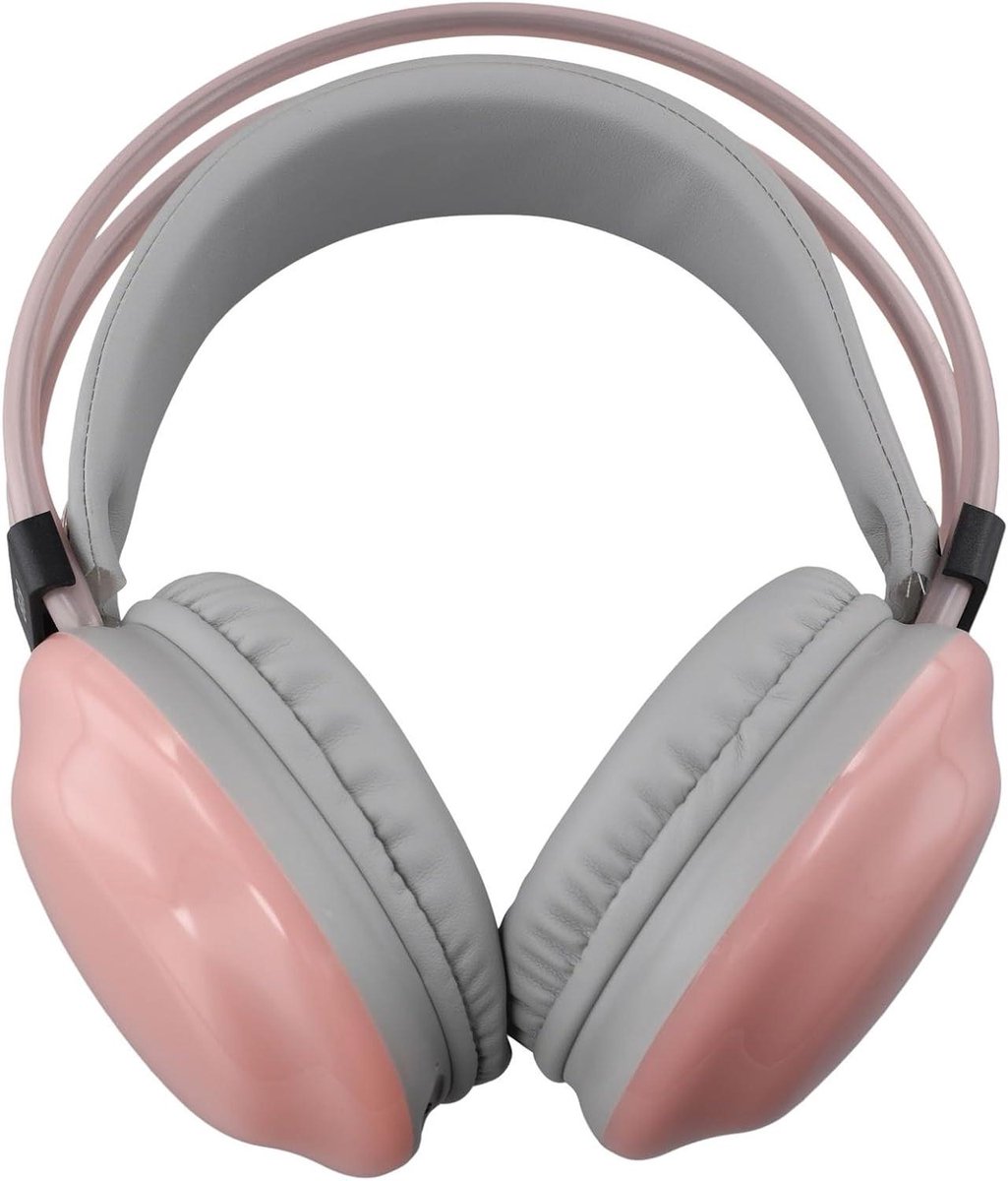 RGB Gaming Headset - Draadloze Koptelefoon - PC Gaming - Dynamische Verlichting - 18.5 x 19 x 8.5 cm - Pink