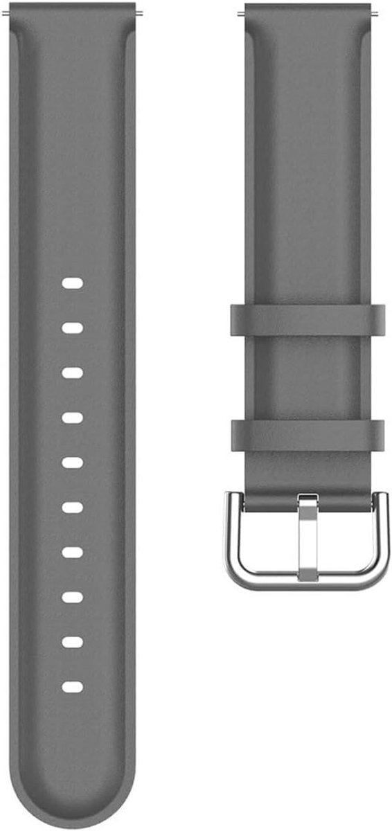 Leren Horlogeband - Polsband Smartwatch - Personaliseren Horloge - Verstelbare Maat - 20 mm - Bruin