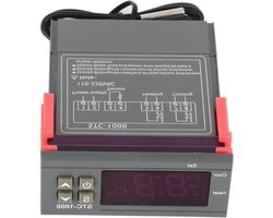 Digitale Thermostaat - Temperatuurregelaar Verwarming Koeling - Terrarium Klimaatregeling - Dubbele Modus Koelen Verwarmen - 110-220V - Zwart