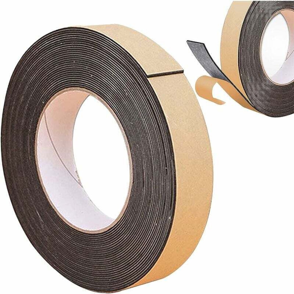 Zelfklevende afdichtingsstrip, rubberen deurafdichting, zelfklevende schuimafdichtingsstrip, 25 mm (breedte) 2 mm (dikte) 10 m (lengte), met effectieve afdichtings- en anti-botsingsfuncties.