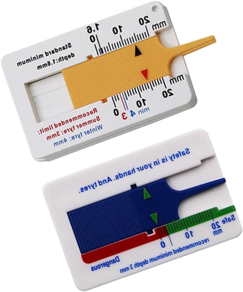 Bandenprofielmeter 4 Stuks - Dieptemeter Loopvlak - Autobanden Controleren - Metaal Detectie Sonde - 6.5 x 4.2 cm - Zoals getoond