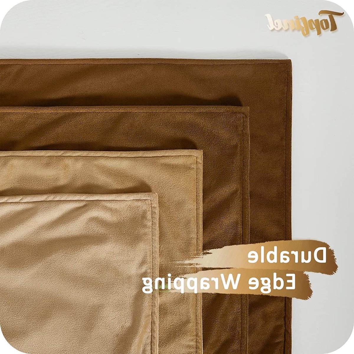 Set van 4 Velvet Kussenhoezen 45 x 45 cm in Bruin Gradient voor Sofa, Slaapkamer en Kinderkamer Decoratie
