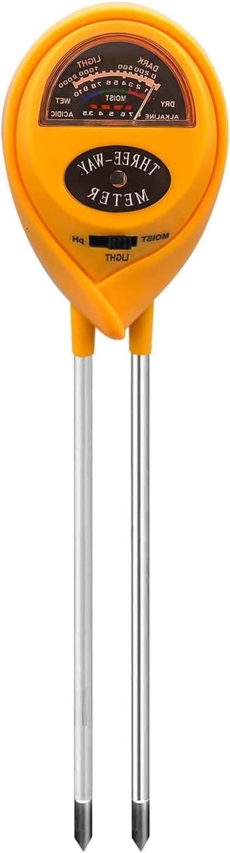 Bodemmeter - Vochtmeter Tuin - Planten Verzorgen - 3-in-1 Meting - 10 cm Diep - Zwart