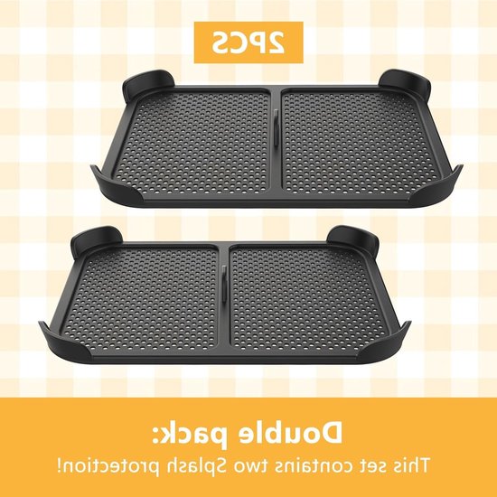 2 Stuks Siliconen Spatbescherming voor Airfryer, Effectieve Vetbescherming en Keukenaccessoires voor Veilig Koken — afbeelding 4