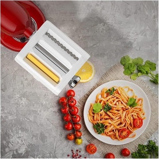 Pastamachine Opzetstuk - Noedelmaker Accessoire - Verse Pasta Maken - Roestvrij Staal Behuizing - Standaard Pasta - Zilverkleurig van Pastamachine — afbeelding 2