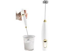 Melkopschuimer - Drankmixer Koffie - Dranken Schuimen - Oplaadbaar Handheld - 1 Aantal - Wit