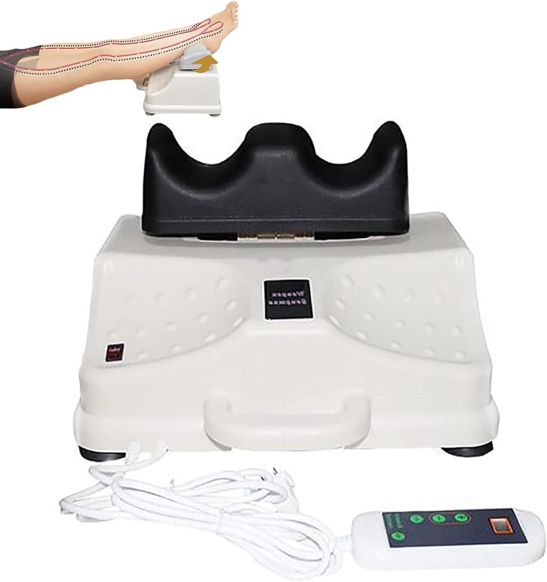 Elektrische Schommelmassager - Aerobische Trainer Voet - Spierpijn Verlichten - 10 Snelheidsstanden - 40 x 30 x 35 cm - Wit