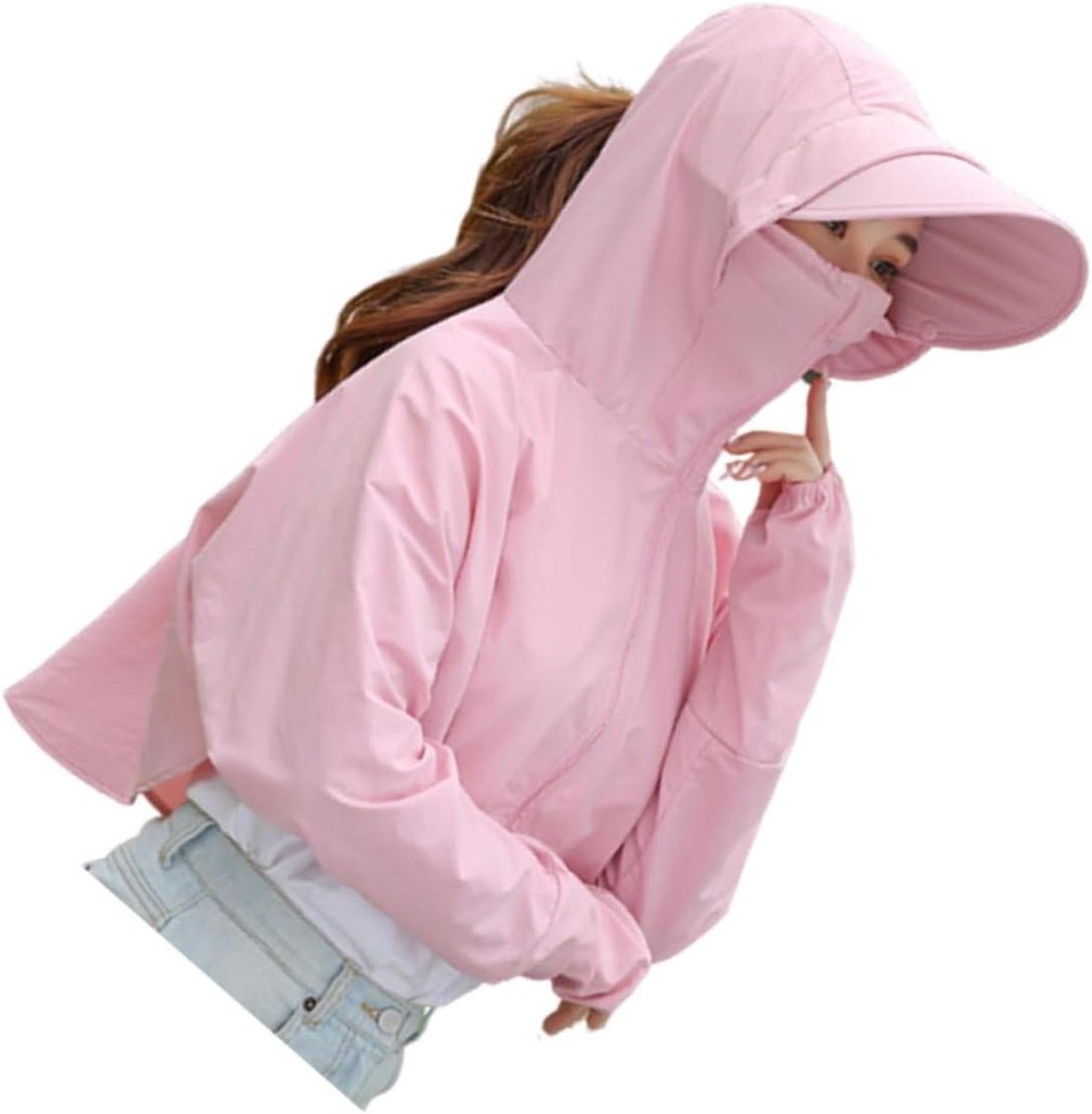 Zonnehoed met Vizier - Beschermende Hoed - Buitengebruik - UV Bescherming - 80x45cm - Roze
