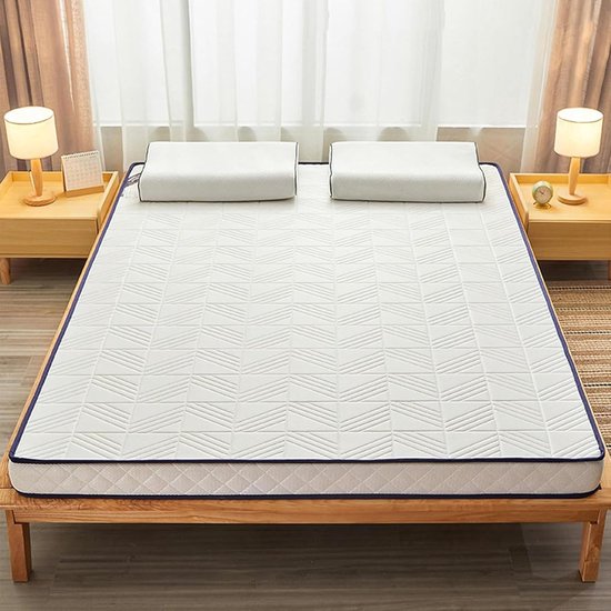 Opvouwbare Vloermatras - Japanse Matras Futon - Ruimtebesparend Slapen - Gewatteerd Latex Comfort - 120 x 200 cm - Grijs — afbeelding 2