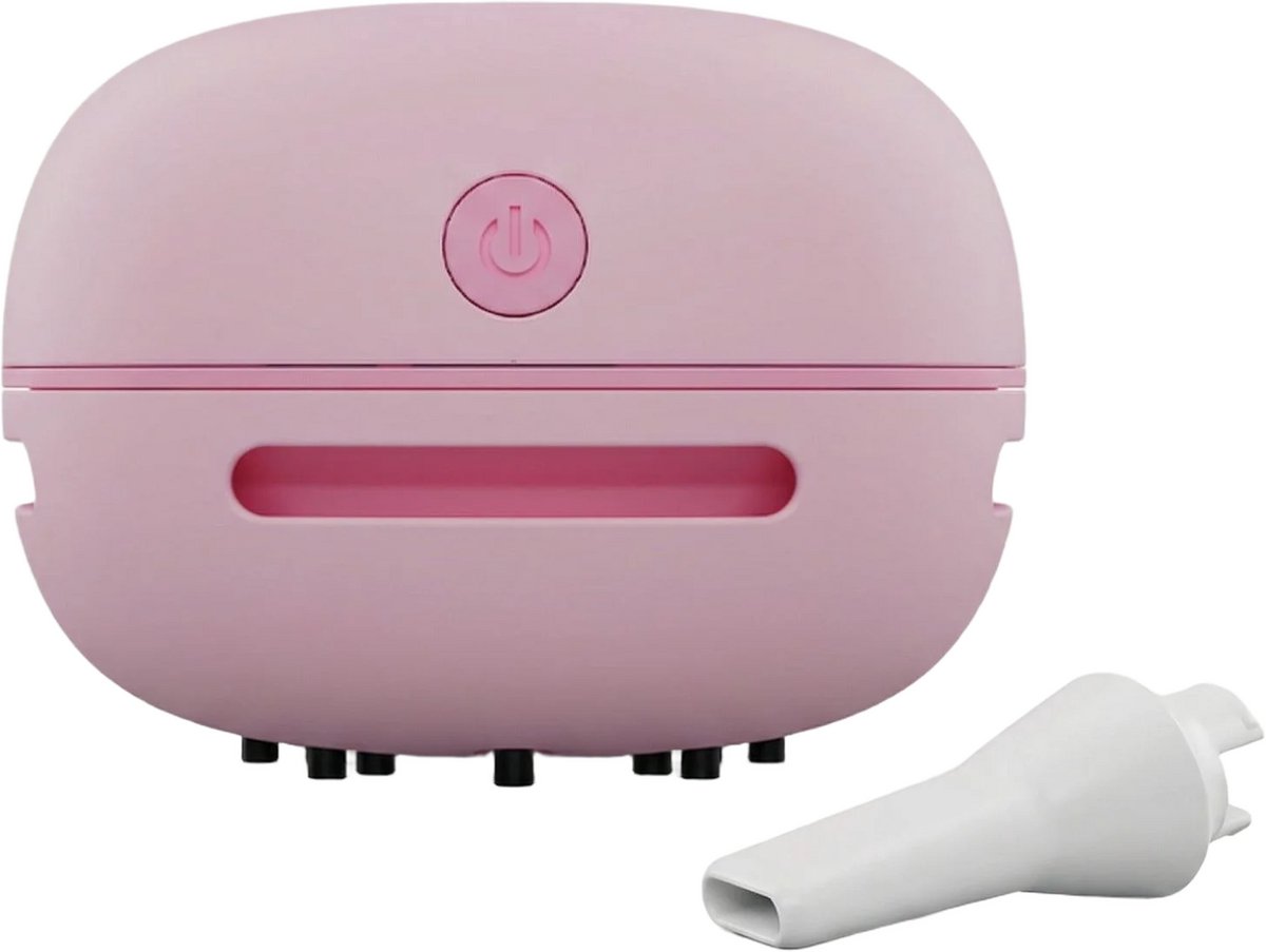 Kleine stofzuiger-kleine stofzuiger draadloos-Kleine stofzuiger-een oplaadbaar en duurzaam, onmisbaar accessoire voor op je bureau - verwijdert effectief kleine voorwerpen en stof uit je bureaulades - een ideaal cadeau - roze - 8x8x6,2 cm