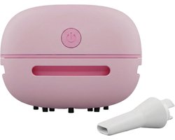 Kleine stofzuiger-kleine stofzuiger draadloos-Kleine stofzuiger-een oplaadbaar en duurzaam, onmisbaar accessoire voor op je bureau - verwijdert effectief kleine voorwerpen en stof uit je bureaulades - een ideaal cadeau - roze - 8x8x6,2 cm