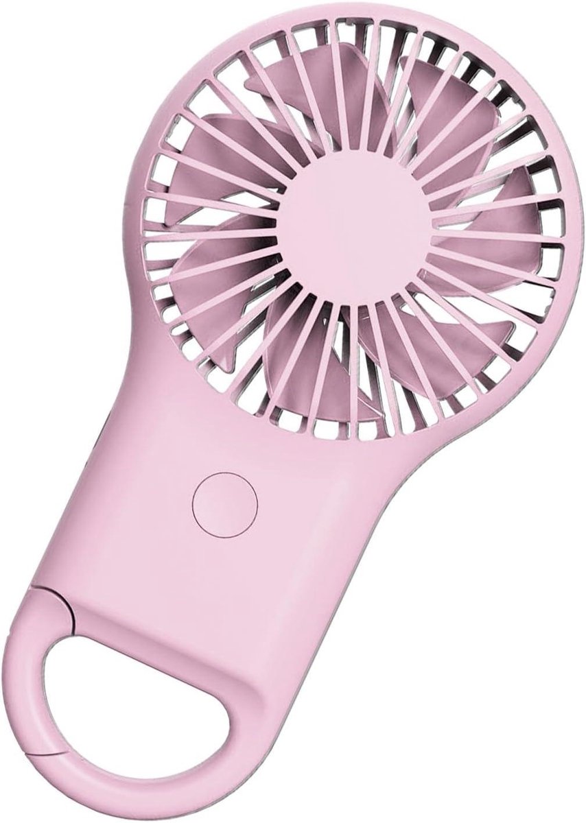 Draagbare Ventilator - Handventilator USB - Buiten Koelen - Stil Ontwerp - Compact Formaat - Roze