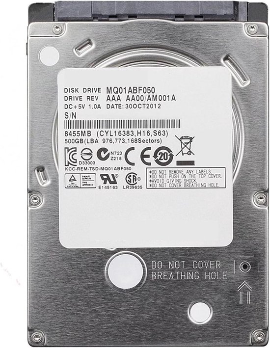 Interne Harde Schijf - Laptop HDD - Opslag Uitbreiden - SATA 2.5 inch - 500GB - Zwart van Interne Harde Schijf — afbeelding 2