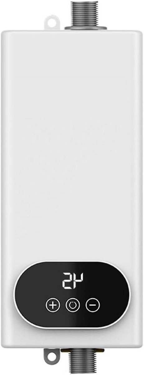 Doorstroomverwarmer Elektrisch - Mini Boiler Snelle Verwarming - Direct Warm Water - Digitaal Temperatuurdisplay - 5500W - Zilver