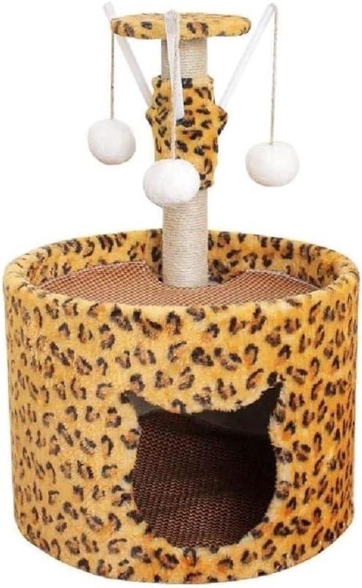Kattenkrabpaal - Kattenboom Speelboom - Katten Spelen Klimmen - Dubbelzijdige Dekens - 40 x 60 cm - Grijs