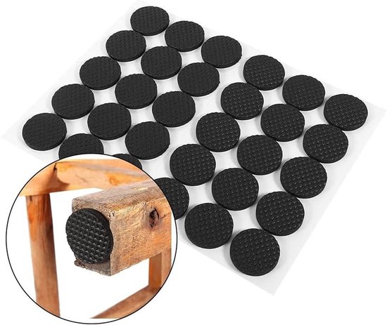 Ronde zware zelfklevende meubelpads voor stoelpoten - 135 stuks - Bescherming, Geluidsreductie, Meubelondersteuning — afbeelding 3