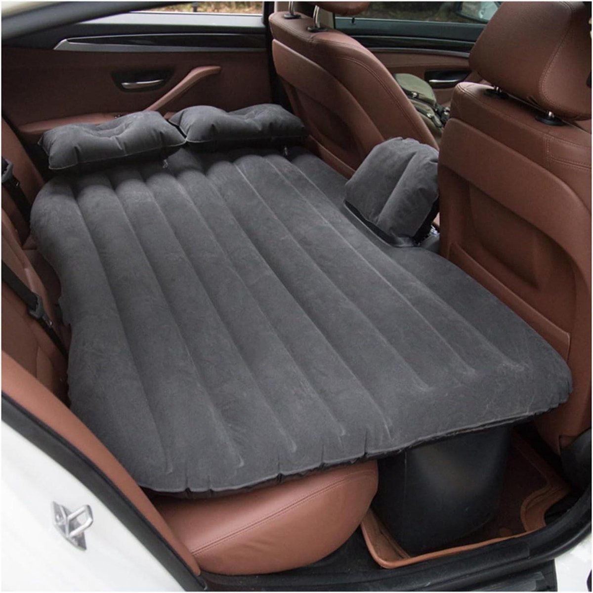 Opblaasbare Autamatras - Luchtbed Auto Achterbank - Comfortabel Reizen - Specifiek voor BMW X5 - 135 x 80 cm - Grijs
