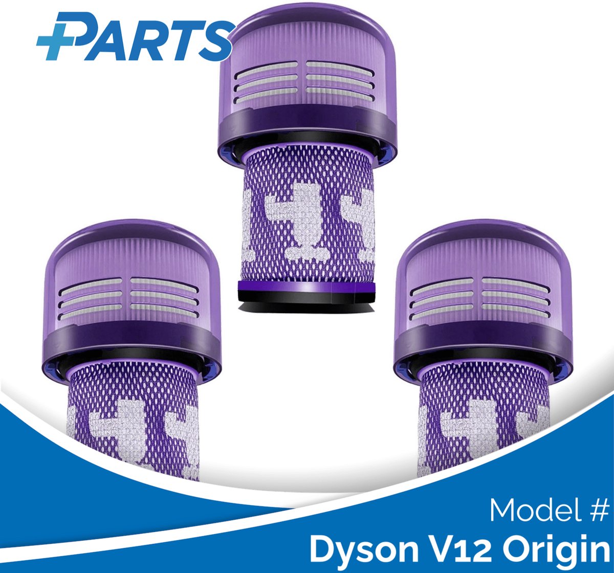 Dyson V12 Origin Filters (3 Stuks, Plus.Parts® alternatief voor 971517-01)