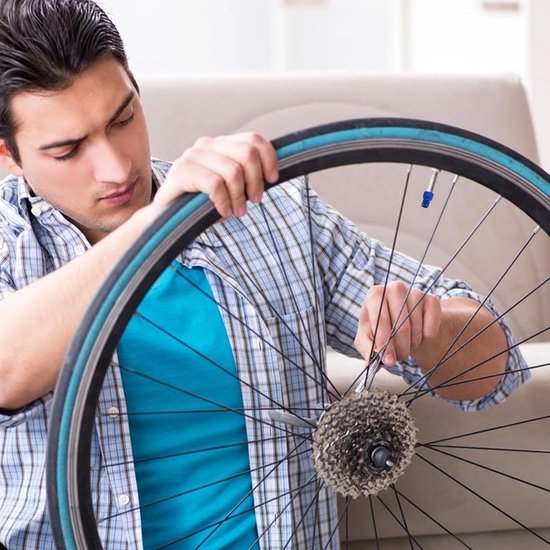 Bandenpompadapter - Ventielconverter Fiets - Fietsbanden Oppompen - Lekvrije Afdichting - 8 g - Blauw — afbeelding 2