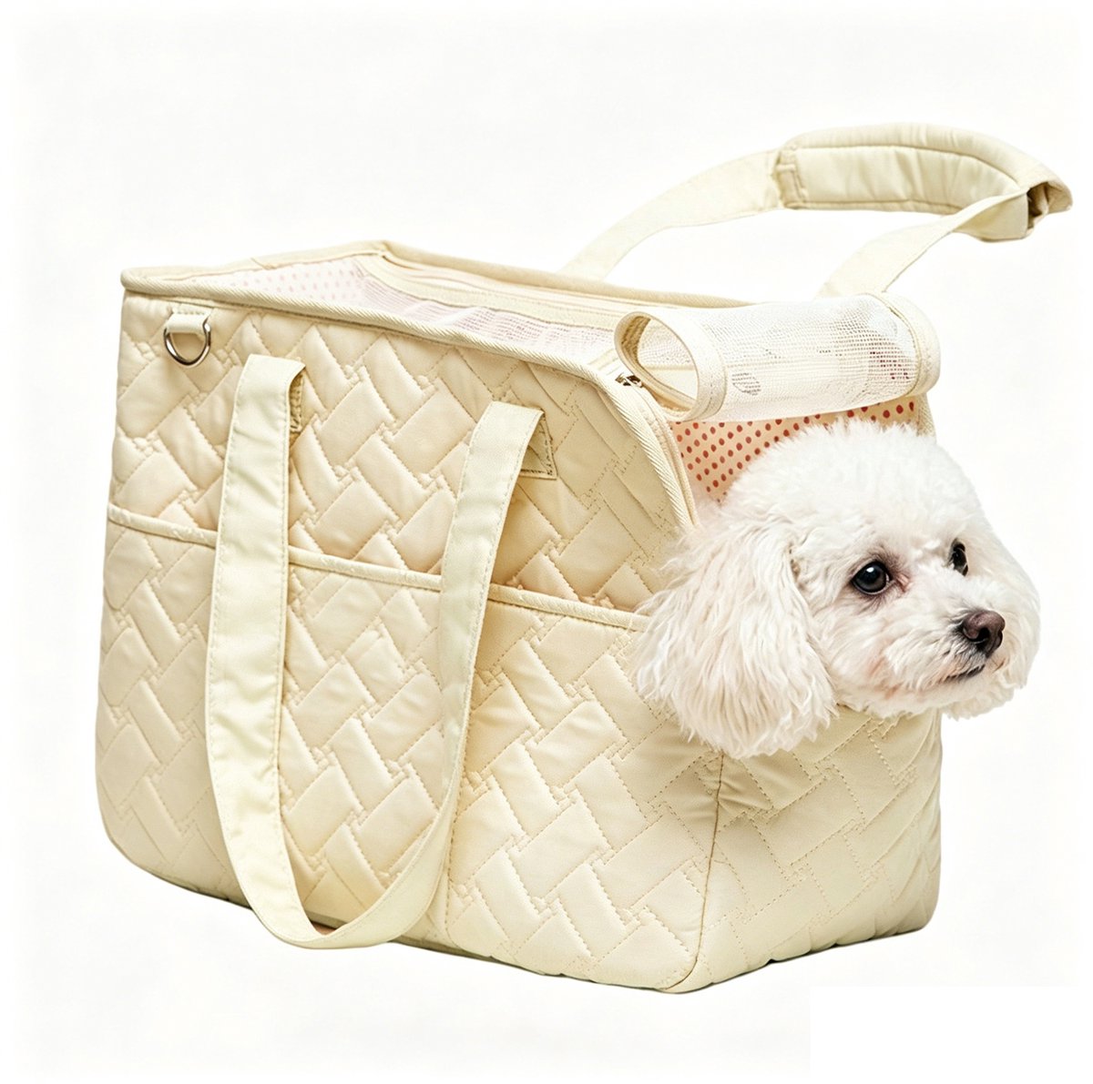 MAGICSHE Hondenrugzak - Reistas Kat - Hondentas Draagtas Voor Kleine Honden En Katten Tot 5 Kg - Ademend En Opvouwbaar - Knaagdier Reiskennel - Kattentas Rugzak Beige