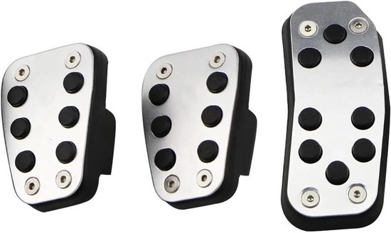 Pedaal Covers - Auto Interieur - Verbeterde Grip - Antislip Rubber - Set van 3 - Aluminium — afbeelding 2
