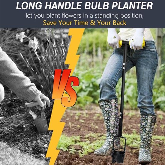 Bloembollenplanter - Tuinplanter - Gazon Verzorging - Gekartelde Rand - 44 x 21.8 cm - Meerkleurig — afbeelding 4
