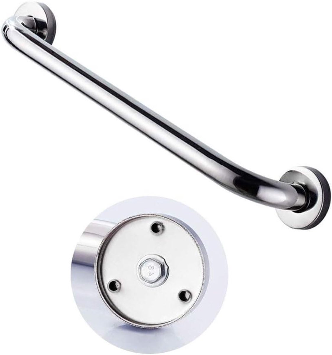 Veiligheidsgreep Badkamer - Douchesteun Wandbeugel - Veiligheid Thuis - Verborgen Bevestiging - 18 inch - Chroom