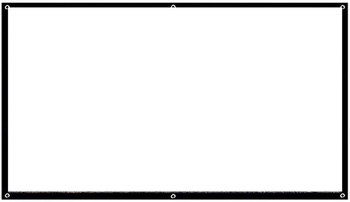 Projectiescherm - Beeldscherm - Buitenfilm avond - Kreukvrij Oxford doek - 200 inch - Wit