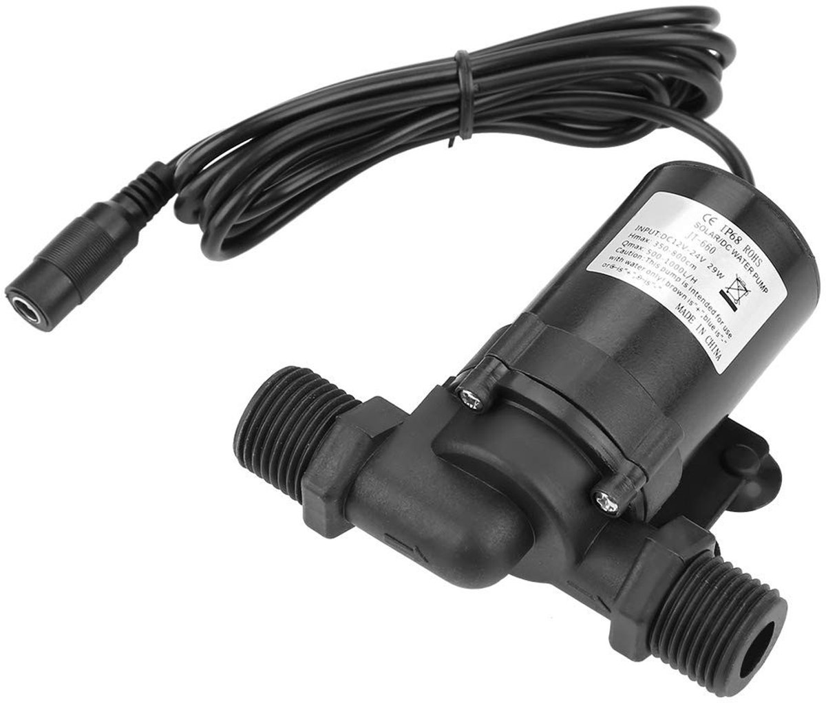 VT Goods - Mini DC Waterpomp - Energiezuinig - Fluisterstil - Zonneboilers - Waterpomp voor zonnepanelen - 24V - Geschikt voor zonne-energie toepass...