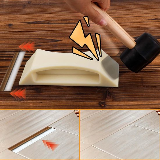 Vloer Reparatie Set - Voegen Kit - Vloeren Herstellen - Krasbestendige Hamer - 3 Delig - Multicolor van Merkloos — afbeelding 4