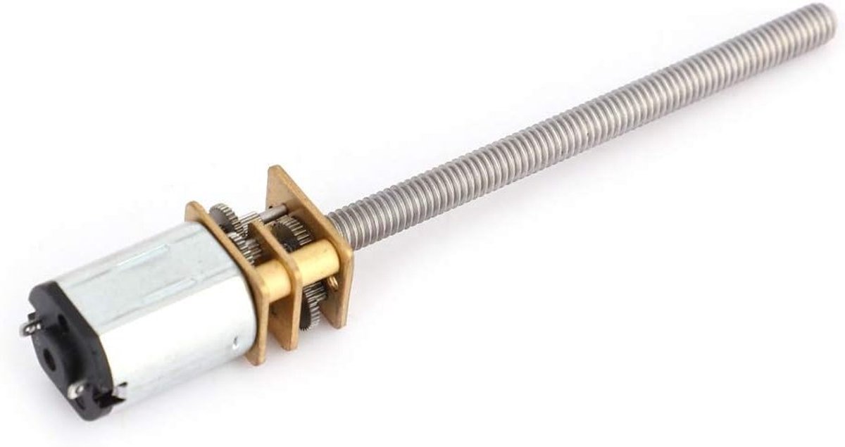 Gedeceerde DC Motor met M4x55mm Schroefas voor Lineaire Actuatie en Hobbyprojecten