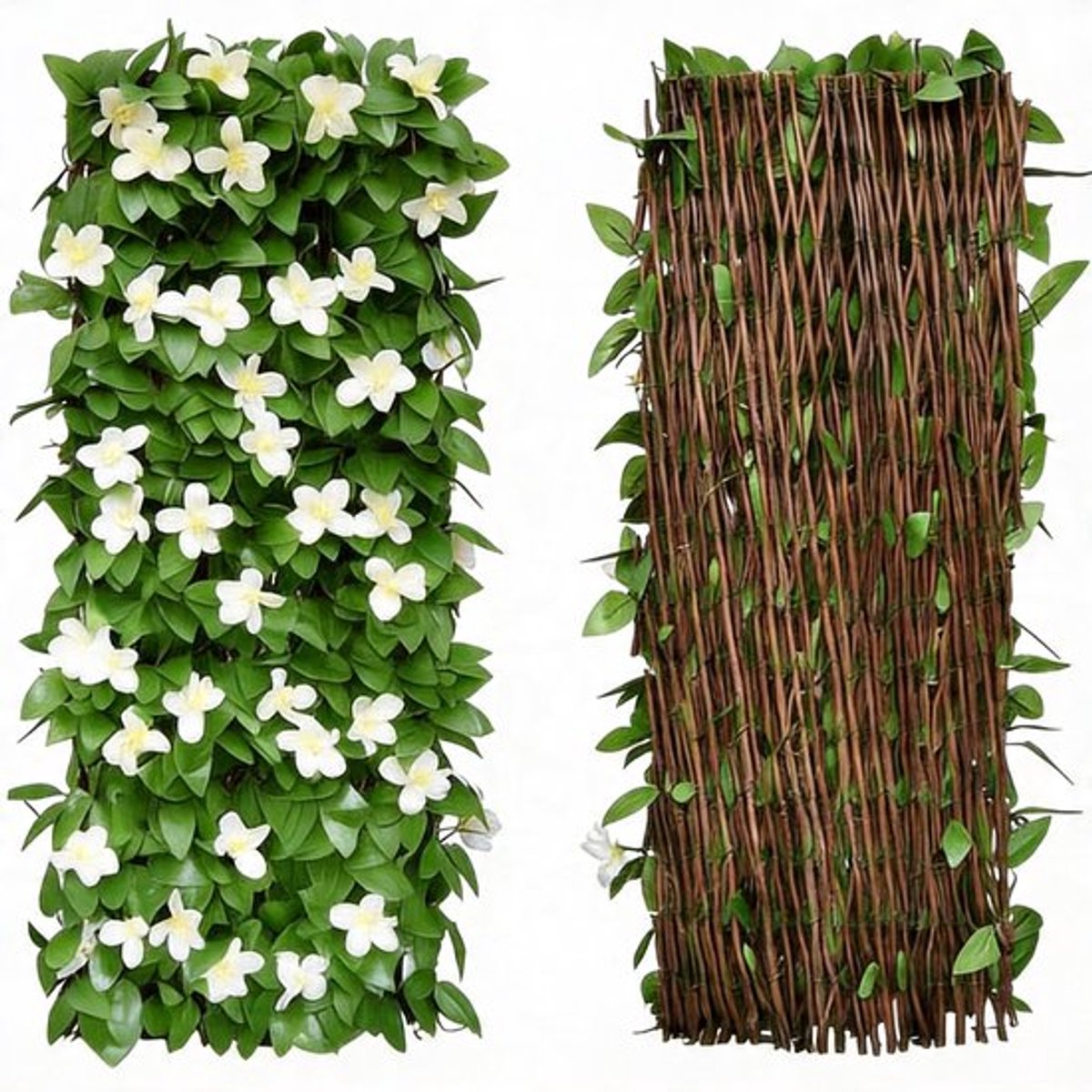 Privacyscherm Decoratief Met Bloemen Voor Sfeervolle Afscherming – Afschermingsmat Hekken Met Klimop en Bloemen Voor Balkon en Tuin – Privacy Scherm Flexibel en Onderhoudsvrij | Natuurlijke Uitstraling Voor Directe Privacy