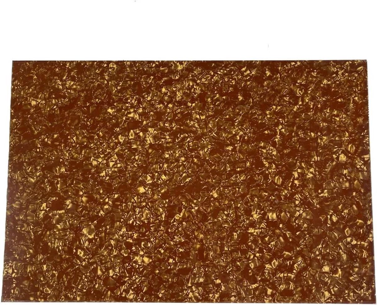 Blanco Slagplaat Materiaal - Vouw Blad - Zelf Snijden - Beschermfolie - 290x430mm - Gouden Parel
