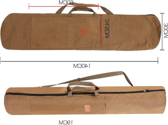 Ruime Visserstas met Schouderriem - Canvas Hengeltas voor Vissen, Lange en Korte Hengels, Ideaal voor Visuitjes — afbeelding 2