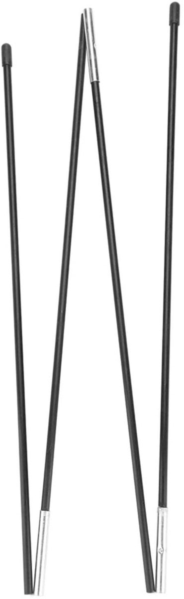 Tentstok Glasvezel - Steunstang Luifel - Kamperen Buitenleven - Roestvrij Hittebestendig - 180 cm - Zwart