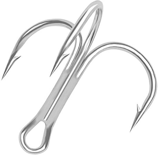 Dailygoods - 50 Stuks Vishaken Driehaak Kit - Sterke Koolstofstaal Haken van Dailygoods — afbeelding 5