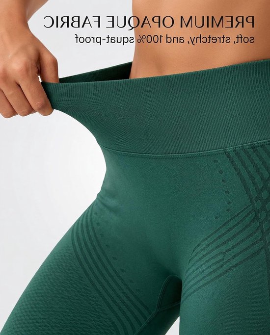 Anti-cellulitis legging voor dames, lange sportlegging met compressie, push-up effect, hoge taille, ondoorzichtig, ideaal voor yoga, pilates en fitnessactiviteiten van Merkloos — afbeelding 4