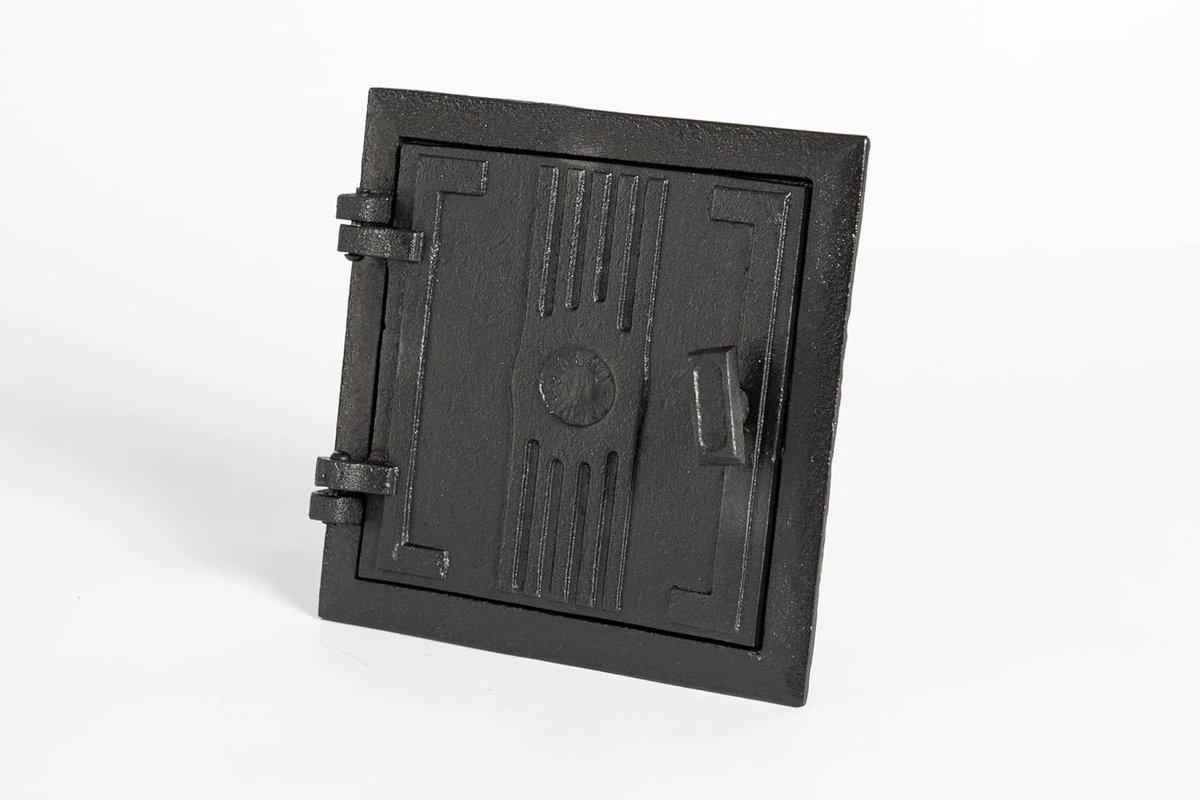 Inspectiedeur Gietijzer - Ovenklep - Ovenonderhoud - Robuust en duurzaam - 17 x 17 cm - Zwart
