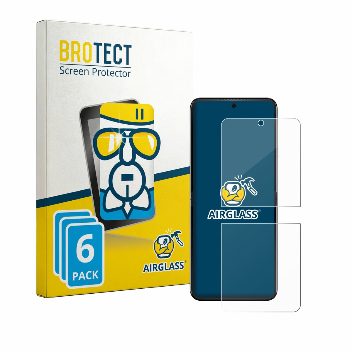 Screenprotector 6 Stuks voor Motorola Razr 70 Beschermglas transparant