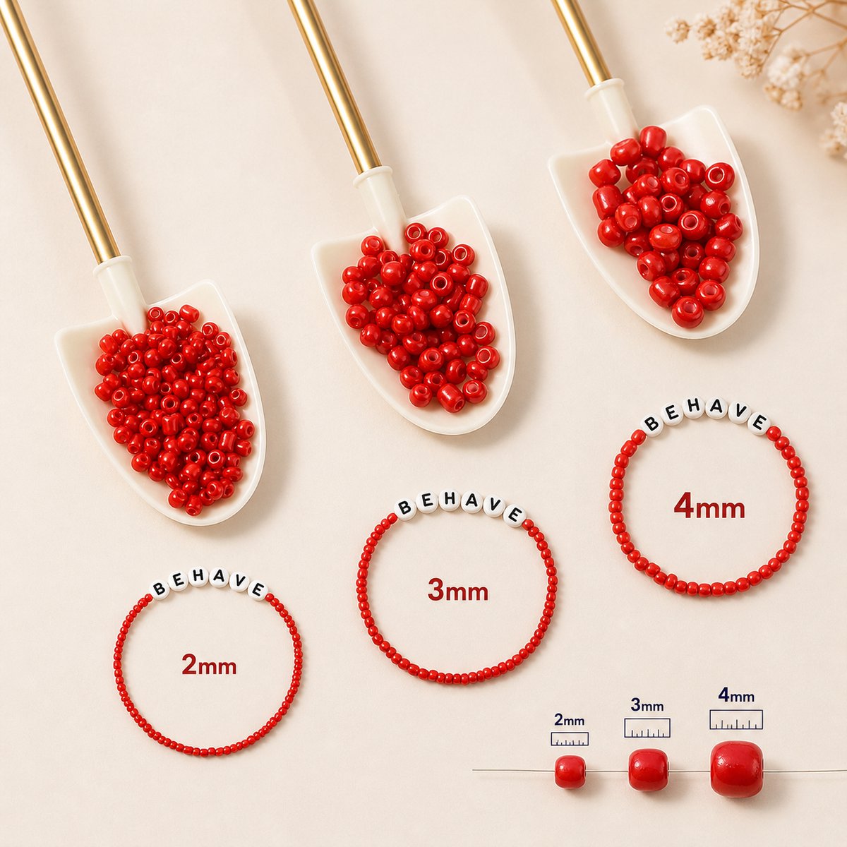 Behave 10000 Glaskralen Set Deluxe - DIY Sieraden maken - Kralen Set - Rocailles - Bedels - Letterkralen - 20 Kleuren - 3mm — afbeelding 5