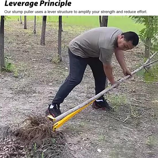 Wortelverwijderaar - Paaltrekker - Tuinonderhoud - Hefboomprincipe - 130 cm - Zwart — afbeelding 5