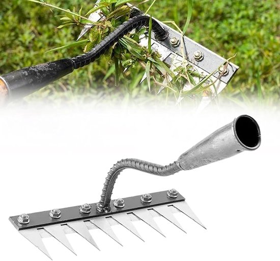 Hand Weeder Tool - Wortelverwijderaar Tuin - Onkruid Verwijderen - Ergonomische Handgreep - 38 x 30 x 12 cm - Grijs van Merkloos	 — afbeelding 5