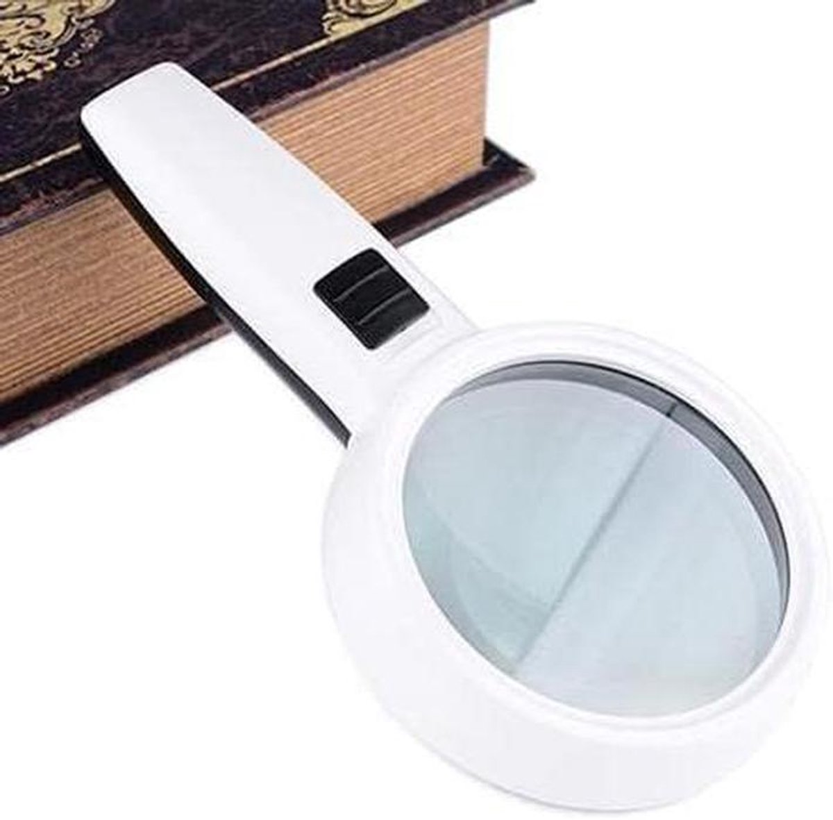 Vergrootglas met LED - Loep met Lamp - Lezen en Bekijken - 30x Vergroting - 90 mm Lens - Wit
