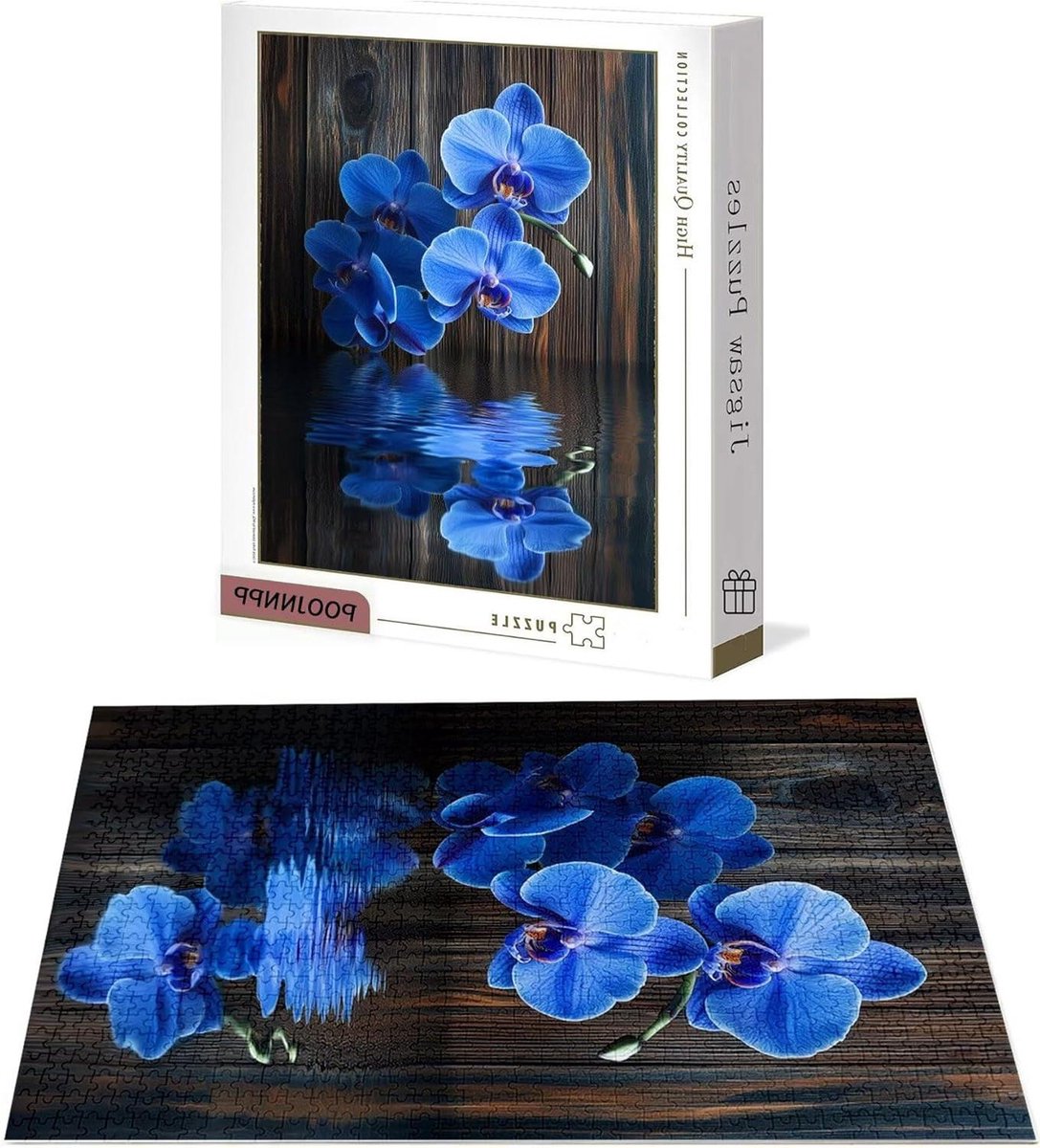 Houten Puzzel - Bloemen Legpuzzel - Ontspanning Thuis - Gelabelde Achterkant - 1314 Stukjes - Multicolor