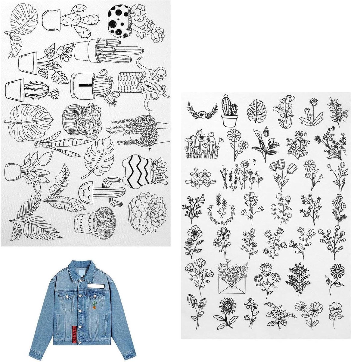 Borduurpatronen - Wegwaspapier - Creatief Borduren - Wateroplosbaar - 30x21cm - A
